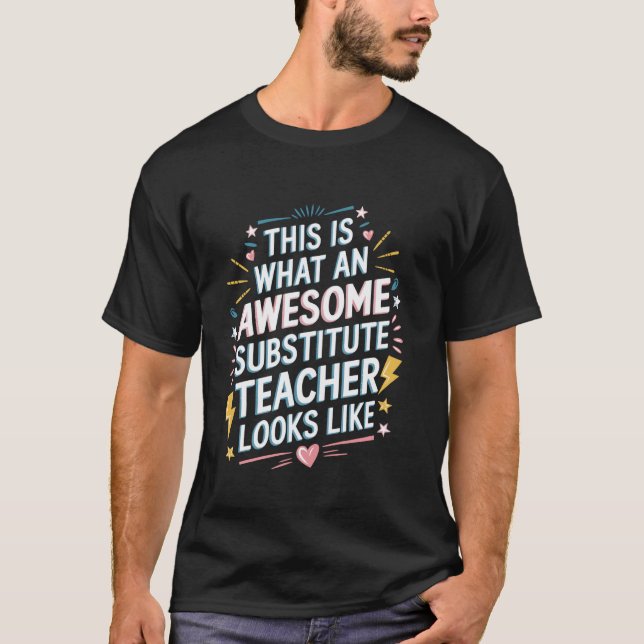 T-shirt Prof remplaçant Professeur suppléant Création pour (Devant)