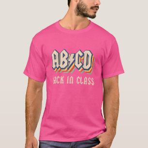 T-shirt Prof Retro Abcd De Retour En Classe Vintage Rentré