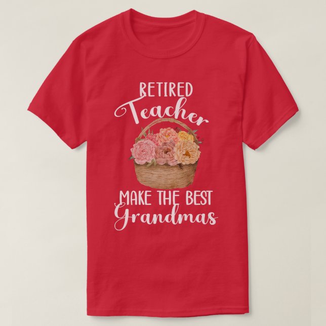 T-shirt Professeur à la retraite Meilleure grand-mère Ense (Design devant)