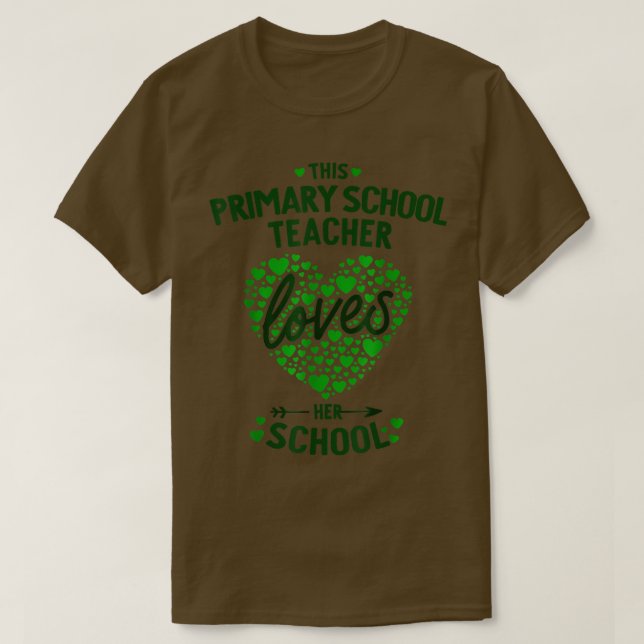 T-shirt Professeur À L'École Primaire Heureux D'Être Ensei (Design devant)