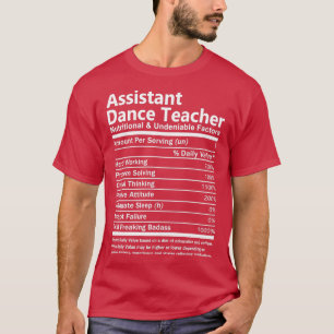 T-shirt Professeur Adjoint De Danse Nutritionnel Et Incont