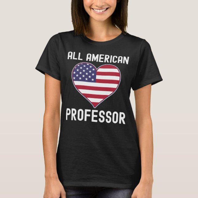 T-shirt Professeur américain Patriotic Professeur américai (Devant)