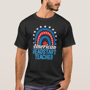 T-shirt Professeur American Headstart Drapeau Arc-en-ciel