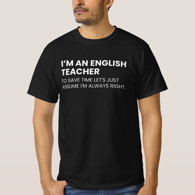 T-shirt Professeur anglais Funny Professeur (Devant)