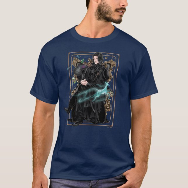 T-shirt Professeur Anime Severus Snape assis (Devant)