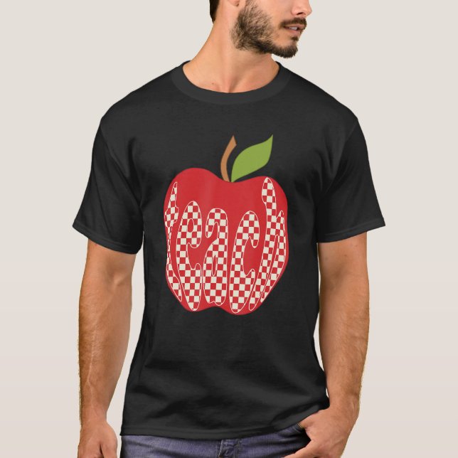 T-shirt Professeur Apple Retour À L'École Appréciation De  (Devant)