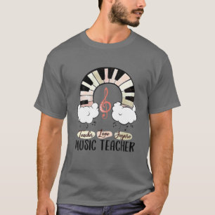 T-shirt Professeur Arc-en-ciel Amour Inspirer Musique Prof