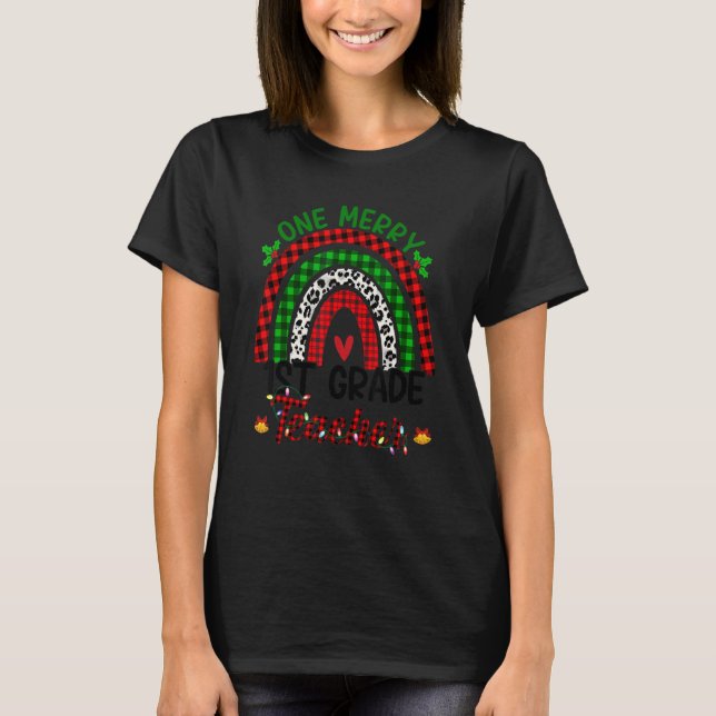 T-shirt Professeur Arc-en-ciel Un Joyeux Professeur de 1re (Devant)