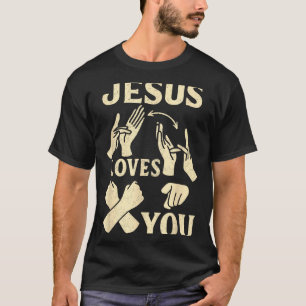 T-shirt Professeur Asl Langue des Signes Américaine Chréti
