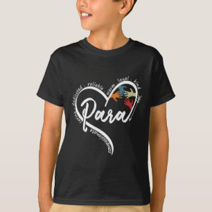 T-shirt Professeur auxiliaire Para Heart Paraéducateur