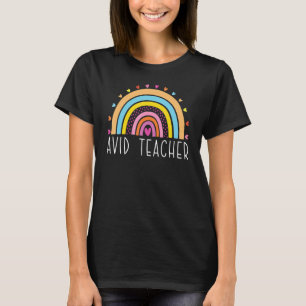 T-shirt Professeur AVID Boho Rainbow Retour à l'école Appr
