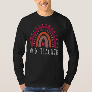 T-shirt Professeur AVID Boho Rainbow Retour à l'école Appr