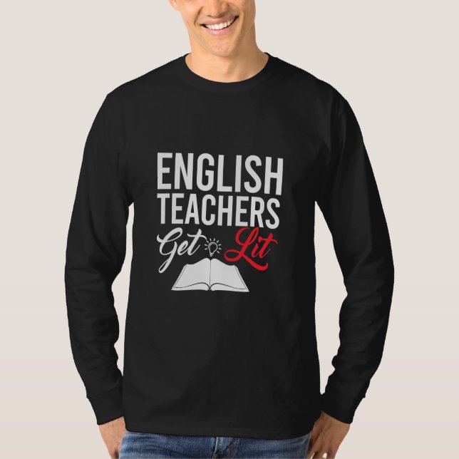 T-shirt Professeur Cadeaux | Enseignants Anglais Obtenir L (Devant)