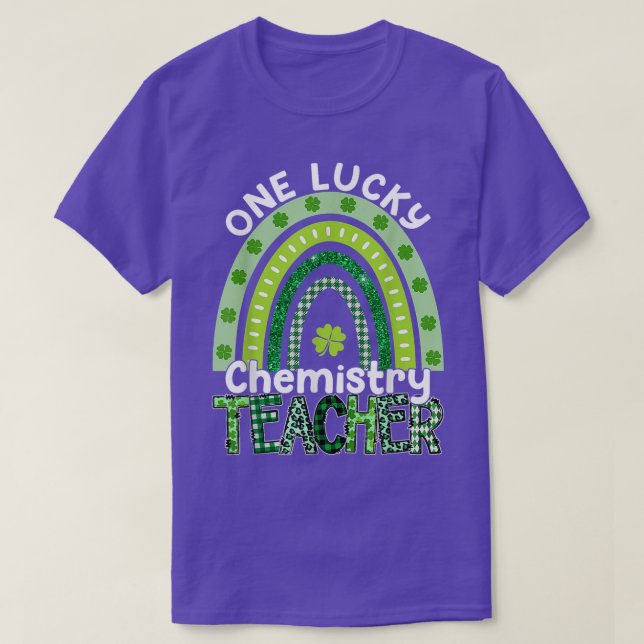 T-shirt Professeur chanceux de chimie Enseignant de la Sai (Design devant)