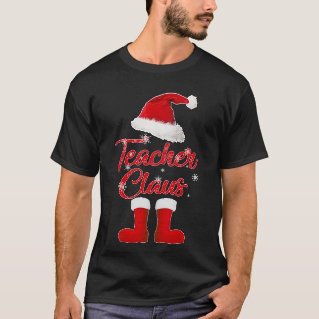 T-shirt professeur claus noël famille appariement (Devant)