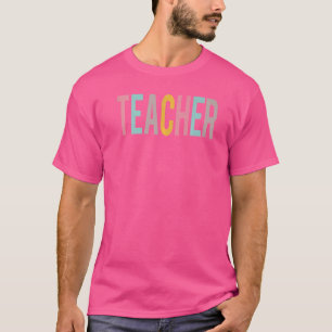 T-shirt Professeur Colorful Femmes mignonne Jour d'appréci