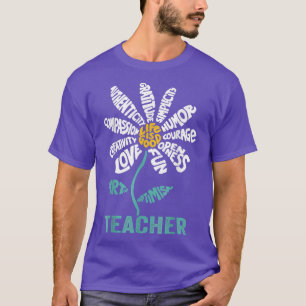 T-shirt Professeur Daisy Enseigner École Teach Sunflower
