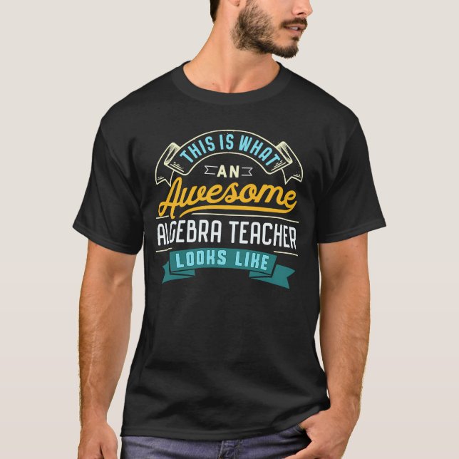 T-shirt Professeur d'algèbre  Emploi génial Occupation (Devant)