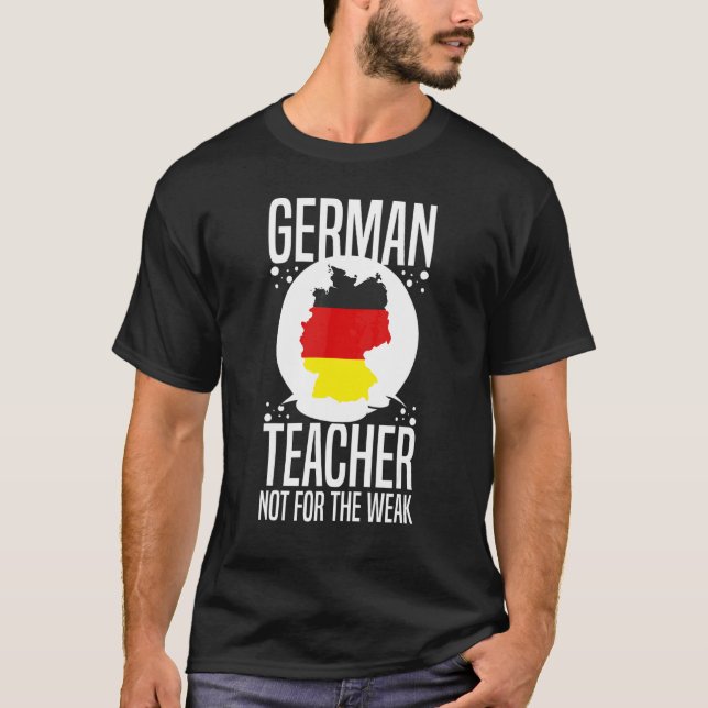 T-shirt Professeur d'allemand Drapeau d'Allemagne Leçon de (Devant)