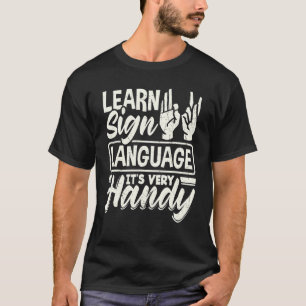 T-shirt Professeur d'alphabet ASL Langue des signes améric