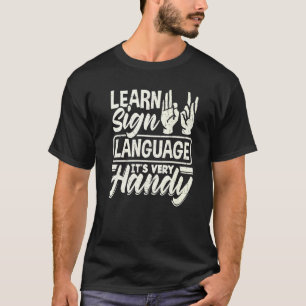 T-shirt Professeur d'alphabet ASL Langue des signes améric