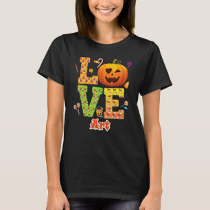 T-shirt Professeur d'amour Citrouille Halloween Sucrerie C
