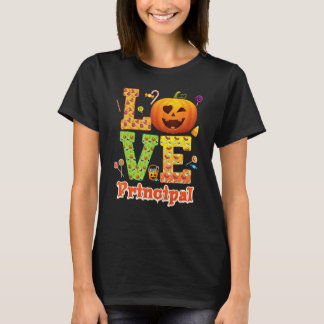 T-shirt Professeur d'amour principal Citrouille Halloween