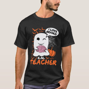 T-shirt Professeur d'anglais adorable fantôme Halloween Pr