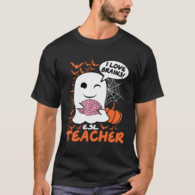 T-shirt Professeur d'anglais adorable fantôme Halloween Pr (Devant)