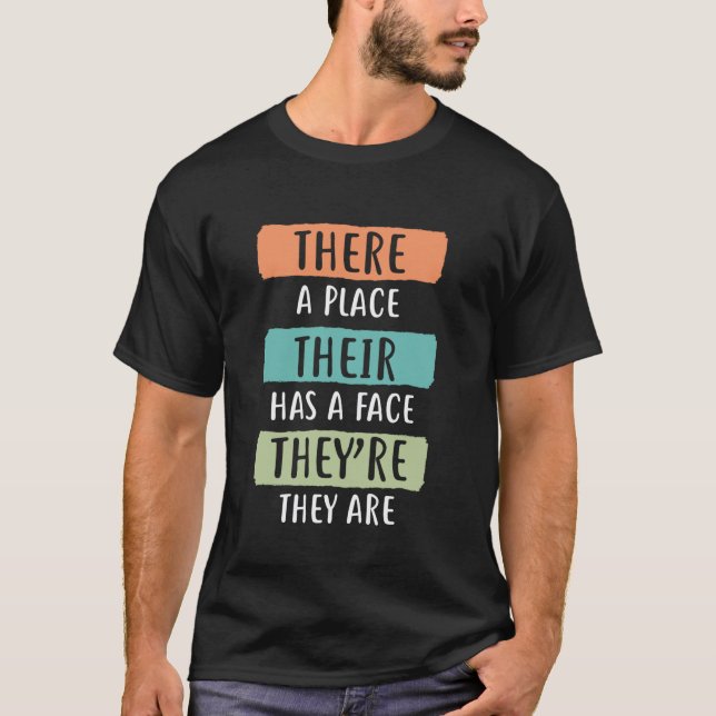 T-shirt Professeur d'anglais drôle de grammaire écriture à (Devant)