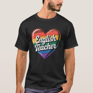 T-shirt Professeur d'anglais du cœur