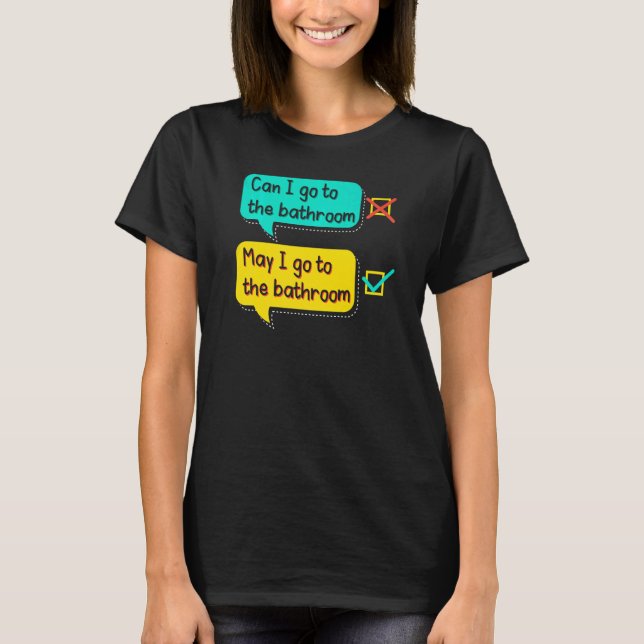 T-shirt Professeur d'anglais Enseignement de la grammaire  (Devant)