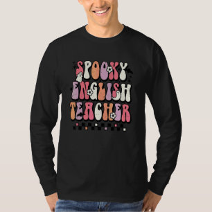 T-shirt Professeur d'anglais floral fantôme effrayant Groo