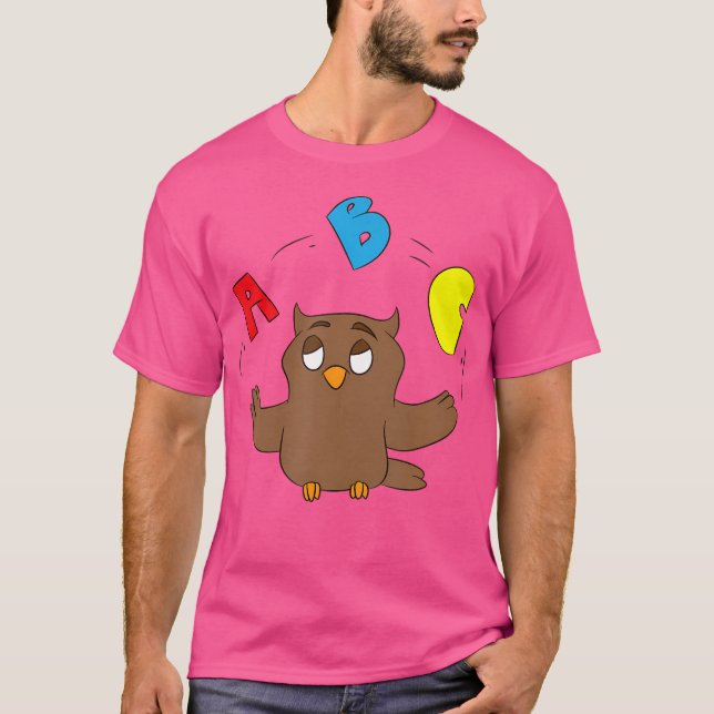 T-shirt Professeur d'anglais jonglant Design Chouette Ense (Devant)