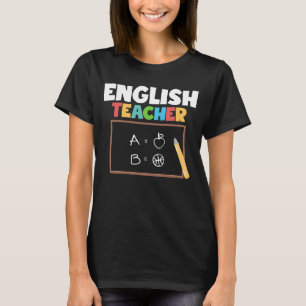 T-shirt Professeur d'anglais Professeur Éducateur