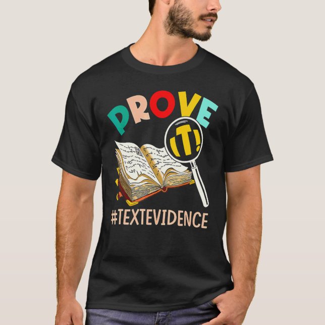 T-shirt PROFESSEUR D'ANGLAIS Prouvez-le Preuve textuelle (Devant)