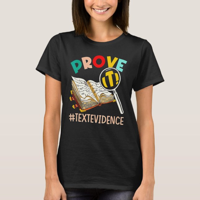T-shirt PROFESSEUR D'ANGLAIS Prouvez-le Preuve textuelle (Devant)