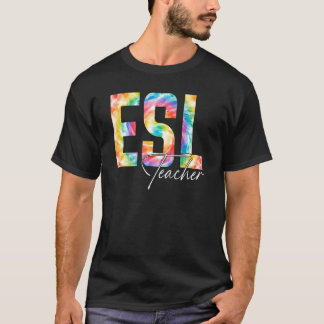 T-shirt Professeur d'anglais Tie Dye Retour à l'école Femm