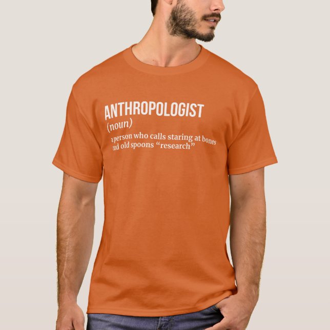 T-shirt Professeur d'anthropologie - Drôle Définition du t (Devant)
