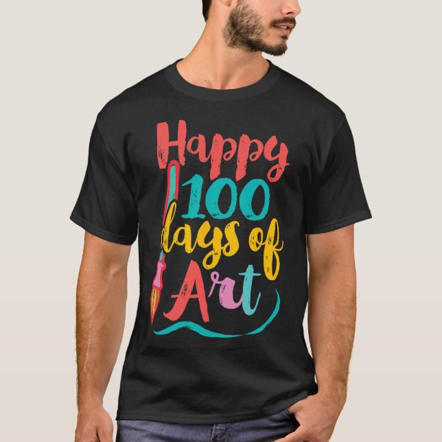 T-shirt Professeur d'art 100 jours d'école - 100 jours d'a (Devant)