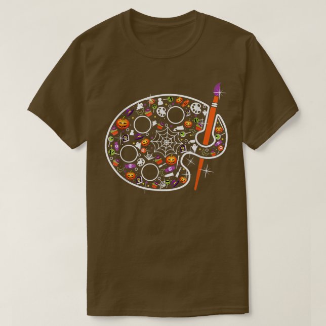 T-shirt Professeur d'art Citrouille Art Éffrayant Professe (Design devant)