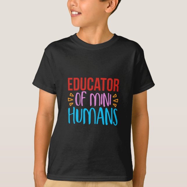 T-shirt Professeur D'Art Educateur De Mini Humain (Devant)