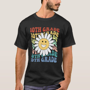 T-shirt Professeur de 10e rétro de rentrée scolaire Tourne
