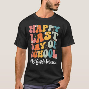 T-shirt Professeur de 1ère année rétro Bonne Dernière jour