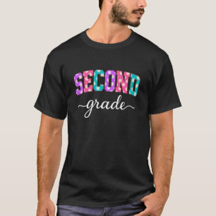 T-shirt Professeur de 2e année Dainty Coloré Dos