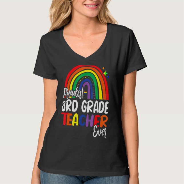 T-shirt Professeur De 3E Année Fier Que Je Promette D'Ense (Devant)