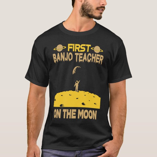 T-shirt Professeur de Banjo Sur La Lune (Devant)