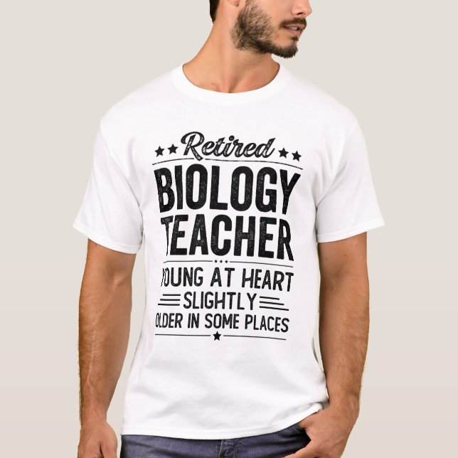 T-shirt Professeur de biologie à la retraite (Devant)