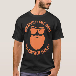 T-shirt Professeur de biologie cool avec barbe pleine