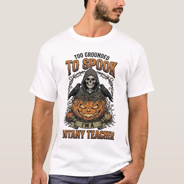 T-shirt Professeur de botanique Halloween Gravure vintage  (Devant)